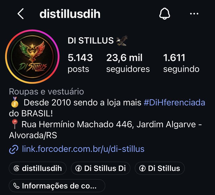 Perfil do Instagram da Di Stillus, Alvorada, 23,6 mil seguidores